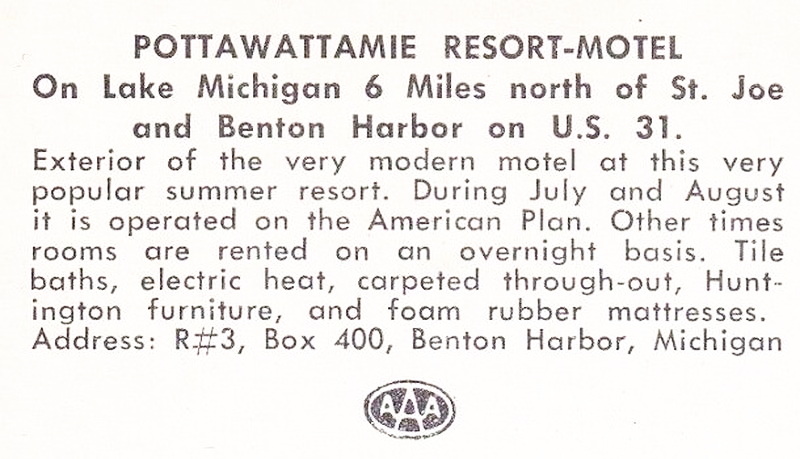 Pottawattamie Resort - Vintage Postcard (newer photo)